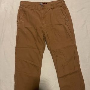 32HEAT : Loose Fit Washed Duck Flannel-Lined Utility Work Pant